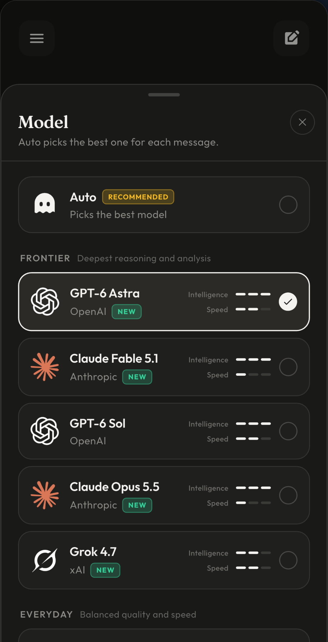 Arcus Model Picker